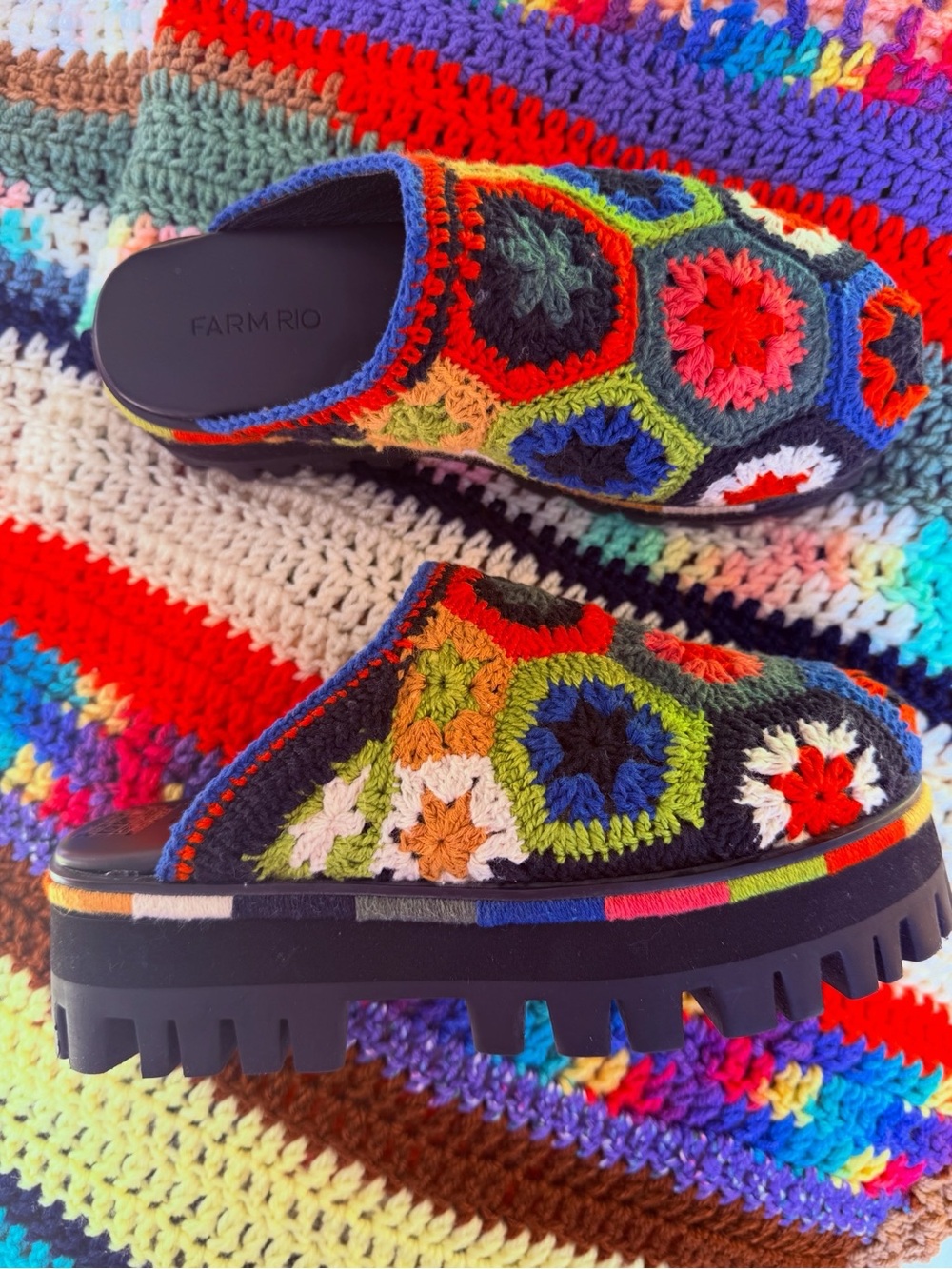 FARM RIO Crochet Platform Clog